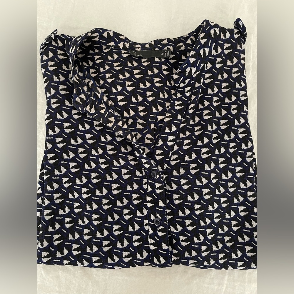 Noir long sleeve patterned shirt